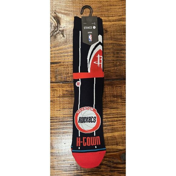 Stance NBA Houston Rockets Landmark Crew‎ Height Socks Mens Large 9-13 NWT - Picture 1 of 4